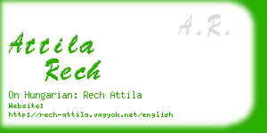 attila rech business card